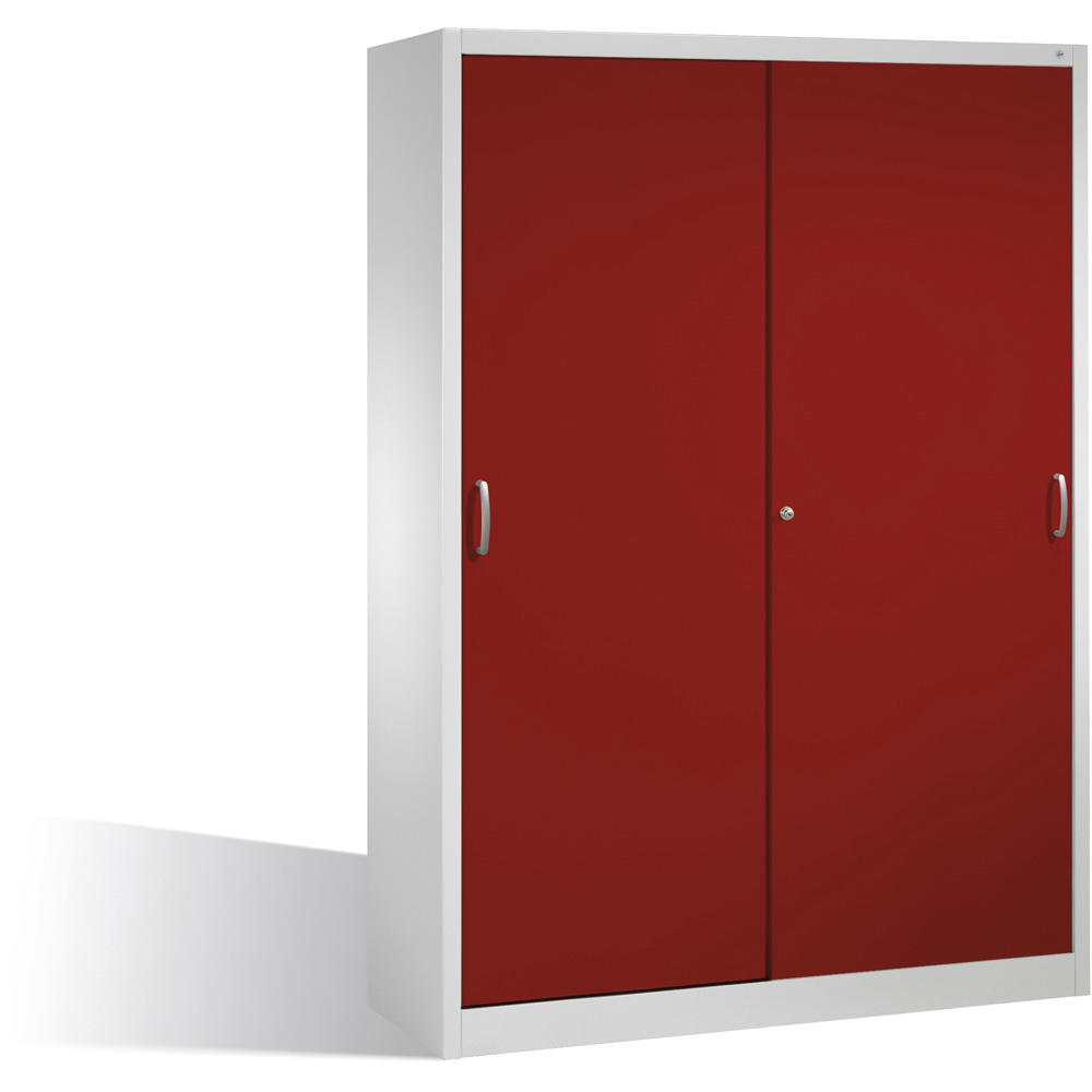 Schiebetürenschrank SYSTEM STB 100 | Rubinrot RAL 3003 | 1600 | 500