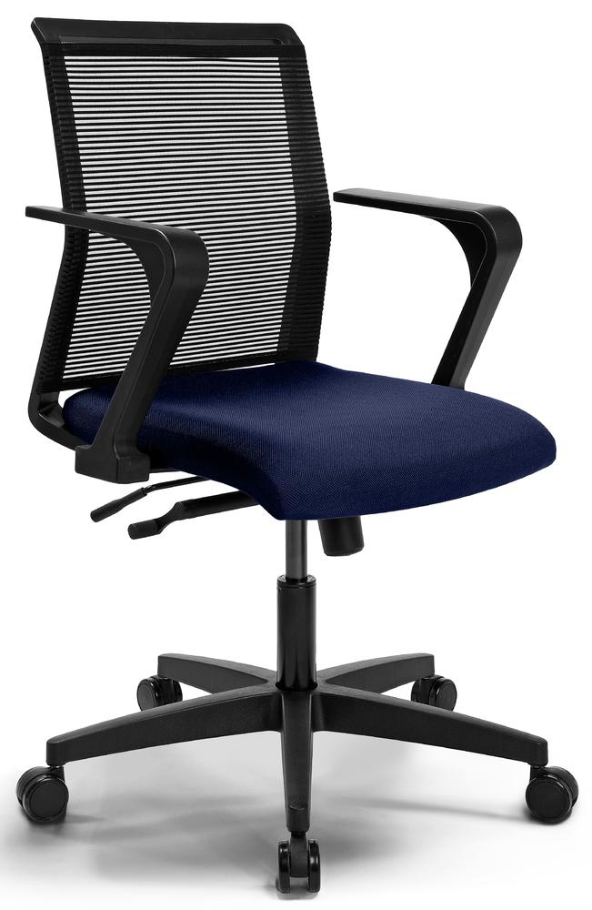 Bürostuhl SIGMA SMART ohne Armlehnen | Schwarz/Blau