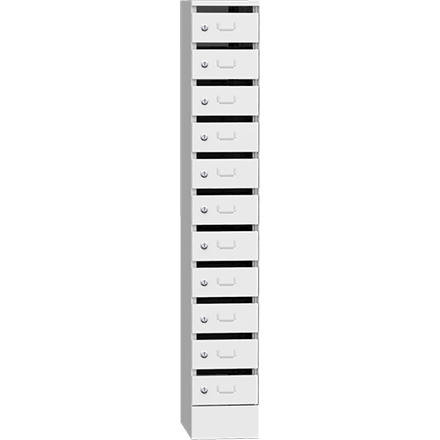 Postverteilerschrank mit 11 Fächern | Lichtgrau RAL 7035 | 300