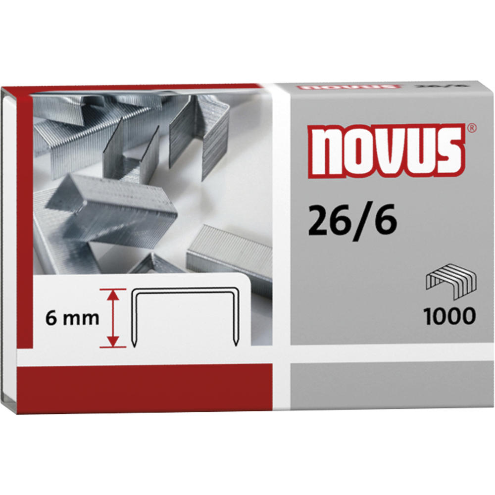 NOVUS Heftklammer 26/6 040-0056 verzinkt 1.000