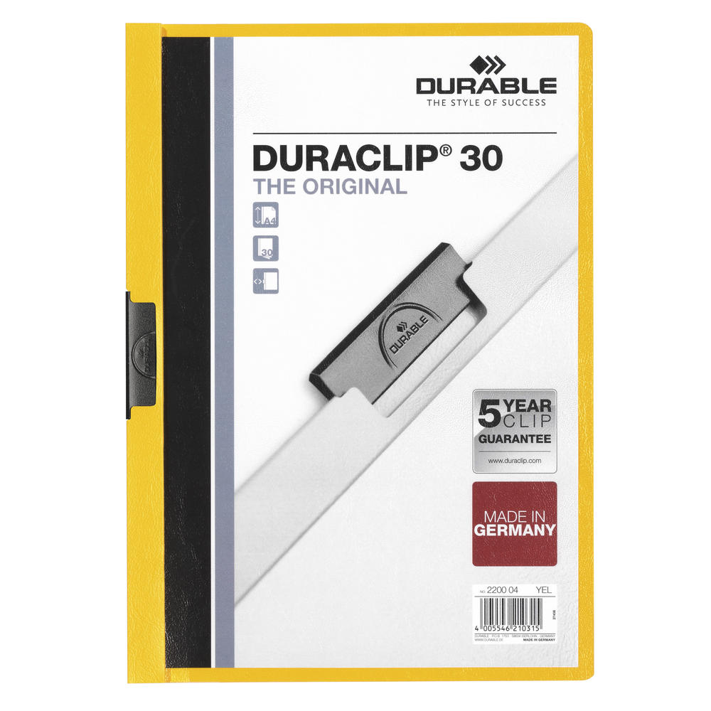 DURABLE Klemmmappe DURACLIP 30 220004 DIN A4