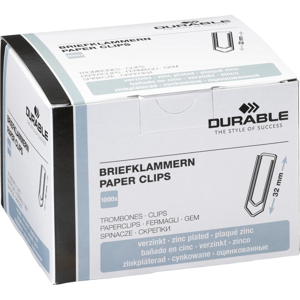 DURABLE Briefklammer 121125 32mm verzinkt 1.000