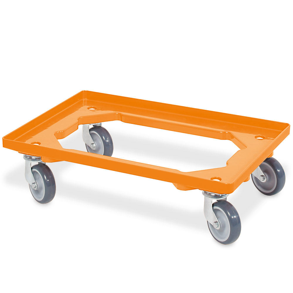 Transportroller für Euro-Stapelbehälter 600x400 mm | Orange
