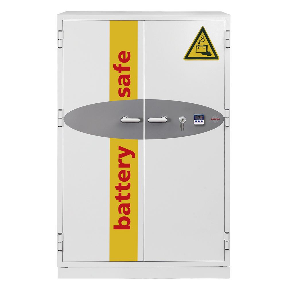 Tresor Battery Commander, für Li-Ion Akkus | B 1125 x H 1685 x T 650 mm, | Zylinderschloss