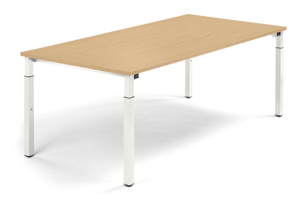 Konferenztisch System MODUL | Buchedekor | 2000 | 1000 | Weiß RAL 9016