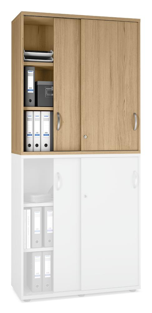 Schiebetüren-Aufsatzschrank PROFI MODUL | Eiche hell | 1000 | 1110 mm (3 OH)
