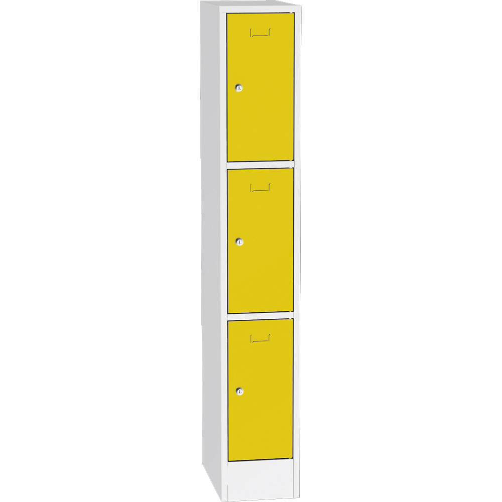 Schließfach-Stahlschrank SYSTEM SP1 COLOR | Verkehrsgelb RAL 1023 | 300 | Zylinderschloss