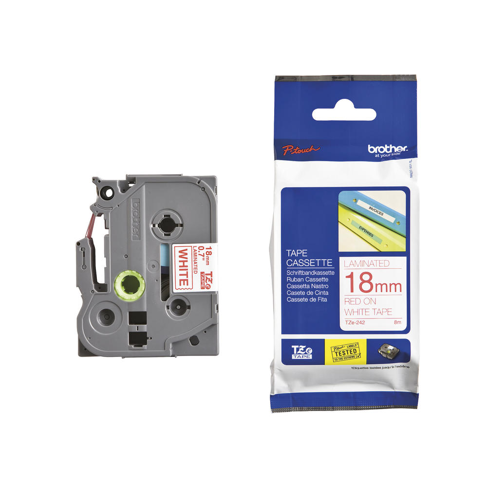 P-touch Schriftbandkassette TZE242 18mmx8m