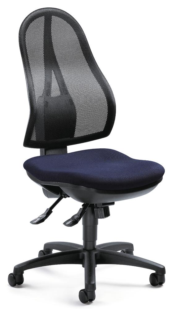 Bürostuhl COMFORT NET ohne Armlehnen | Schwarz/Dunkelblau | Schwarz | ohne Armlehnen (optional) | Permanentkontakt-Mechanik
