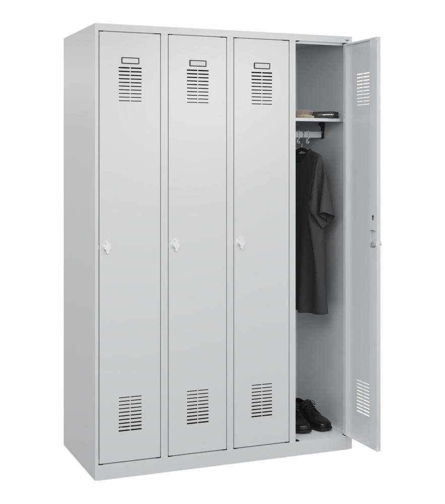 Garderobenspind Basic Plus | Lichtgrau RAL 7035 | 4 | Drehriegelverschluss