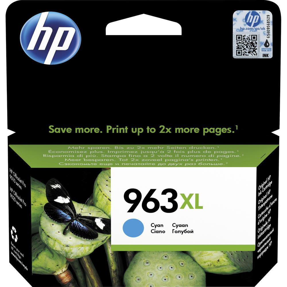 HP Tintenpatrone 3JA27AE 963XL 1.600Seiten cyan