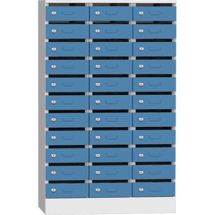 Postverteilerschrank mit 33 Fächern | Lichtblau RAL 5012 | 400