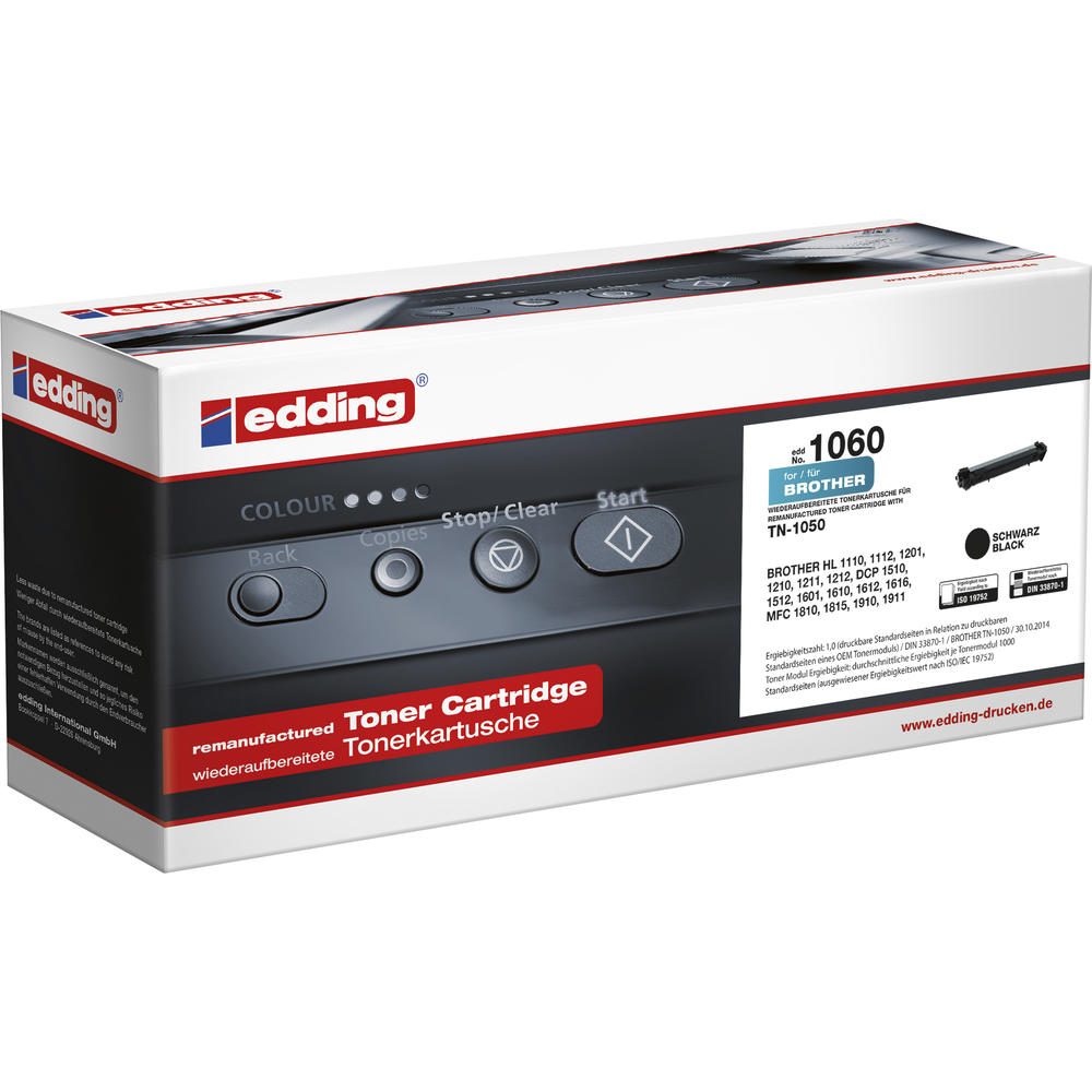 edding Toner 18-1060 wie Brother TN-1050 schwarz