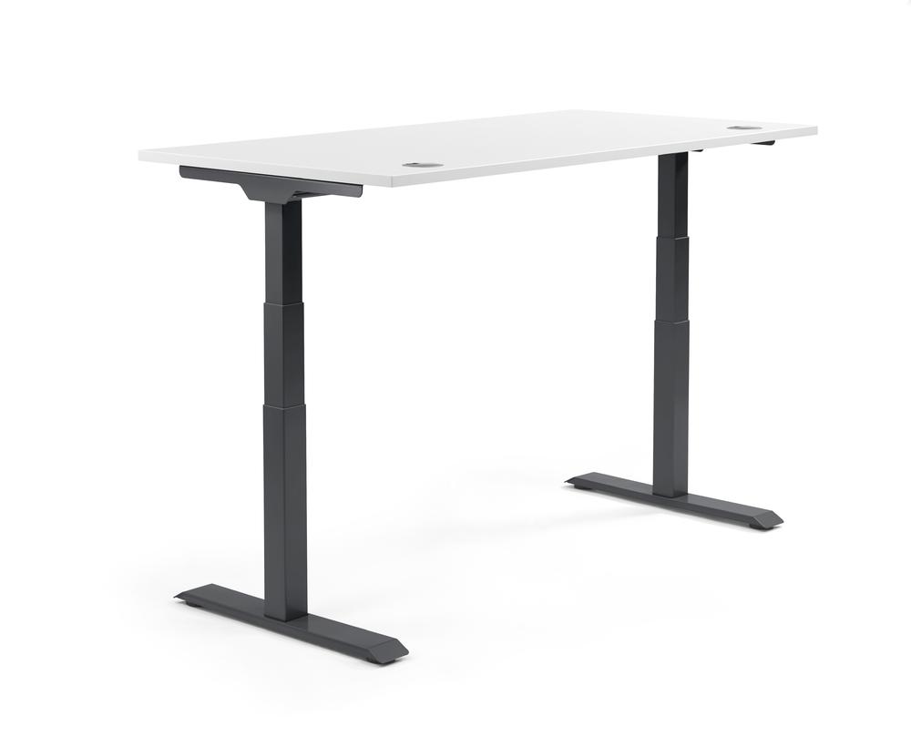 Höhenverstellbarer Schreibtisch FLEX MODUL | Weiß | 1800 | Schwarz