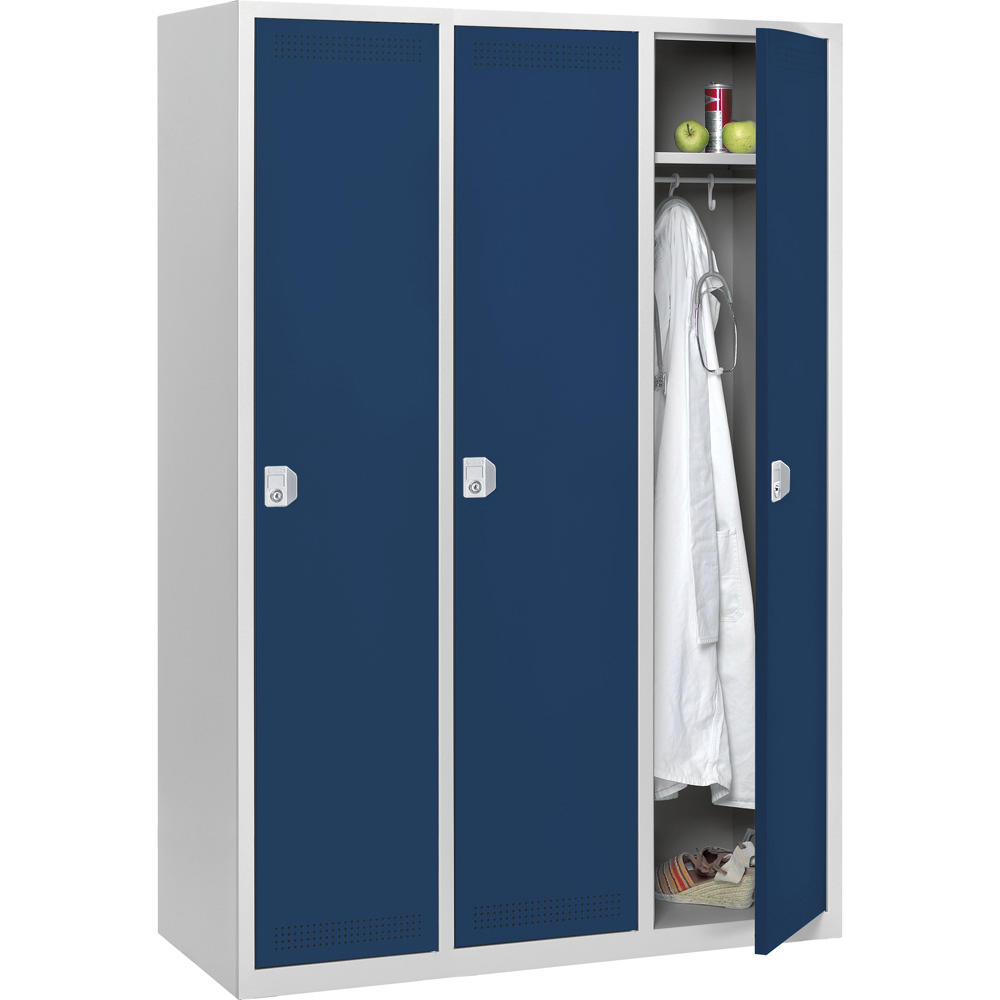 Garderoben-Stahlspind SP PROFI SYSTEM | Stahlblau RAL 5011 | Bodenstehend | 400 | Zylinderschloss