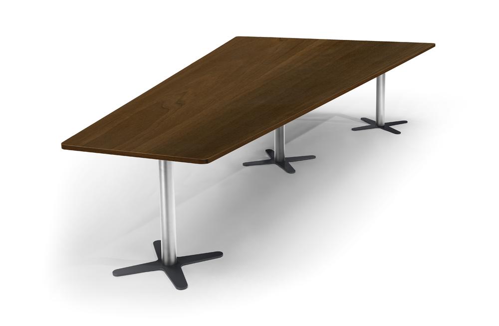 Konferenztisch DUBLIN | Nussdekor dunkel | 3800 | Verchromt