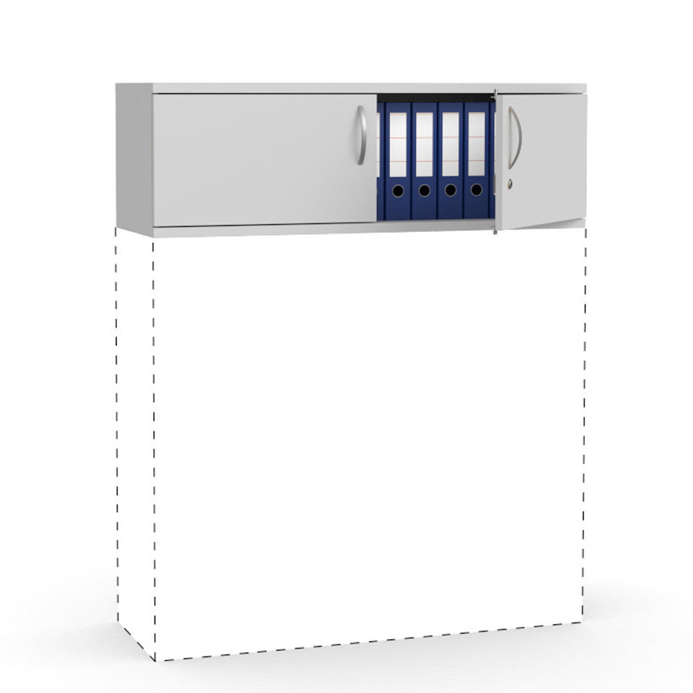 Flügeltüren-Aufsatzschrank PROFI MODUL | Lichtgrau | 1200