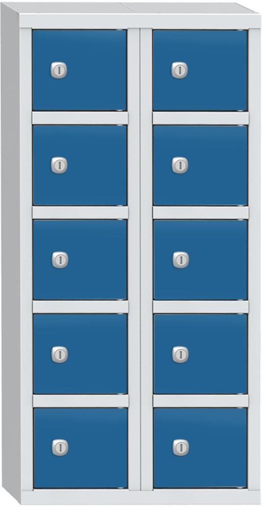 Wertfachschrank mit 10 Fächern | Lichtblau RAL 5012