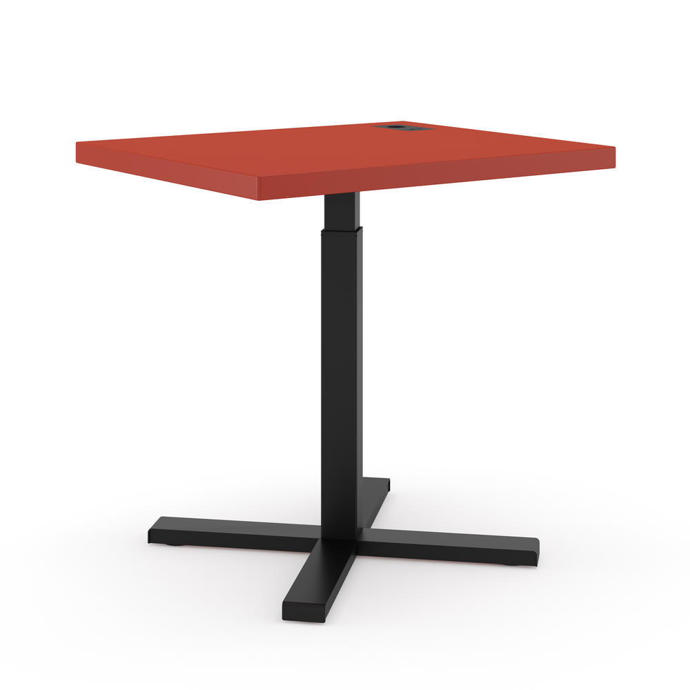 Höhenverstellbarer Schreibtisch Basic ELEMENTS | Rot | Schwarz