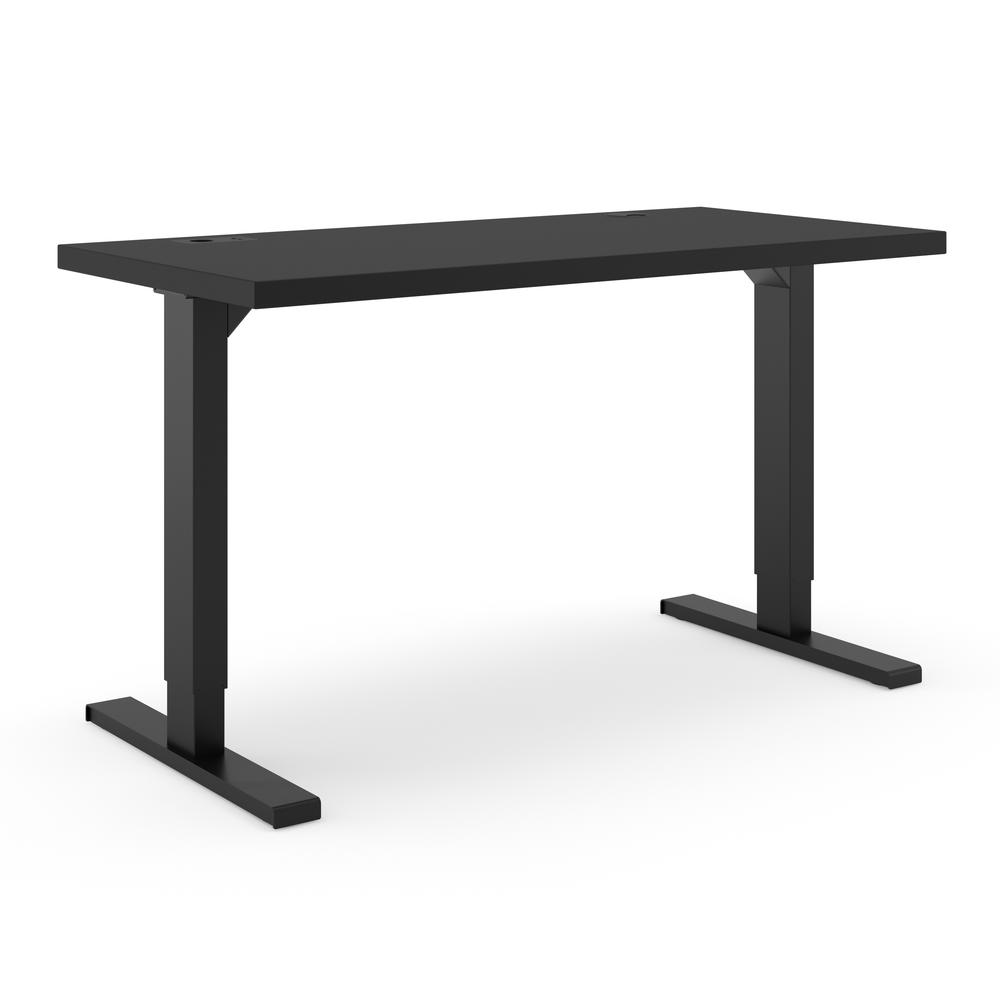 Höhenverstellbarer Schreibtisch Basic ELEMENTS | Schwarz | Schwarz
