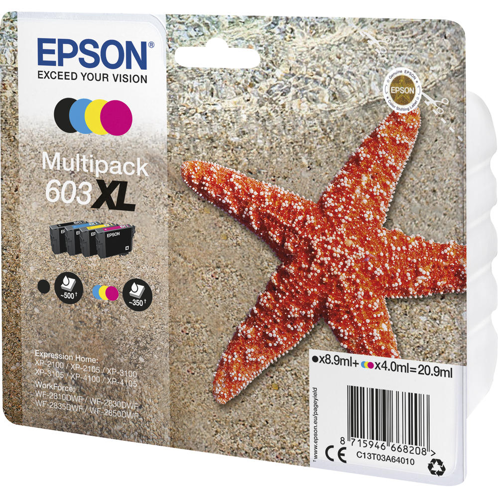 Epson Tintenpatrone C13T03A64010 603XL sw/c/m/y 4