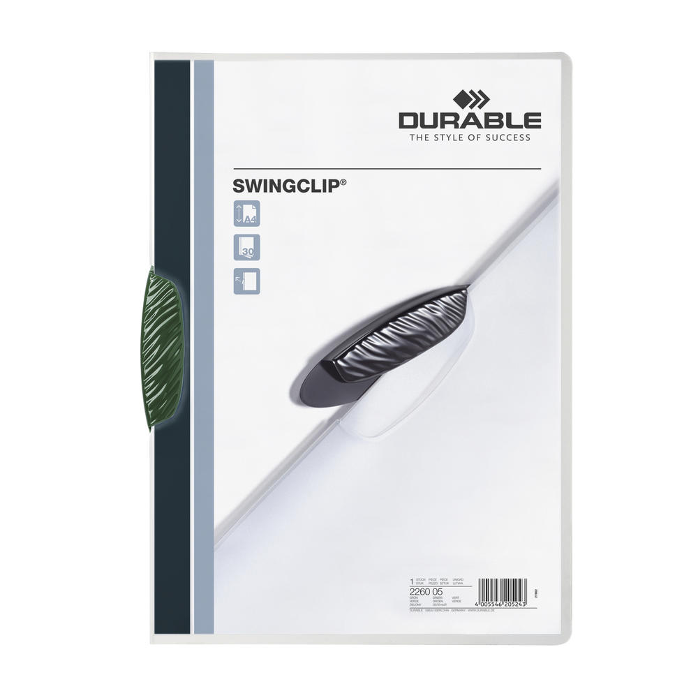 DURABLE Klemmmappe SWINGCLIP 226005 DIN A4 max.