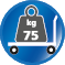 Belastbar bis 75 kg Belastbar bis 75 kg