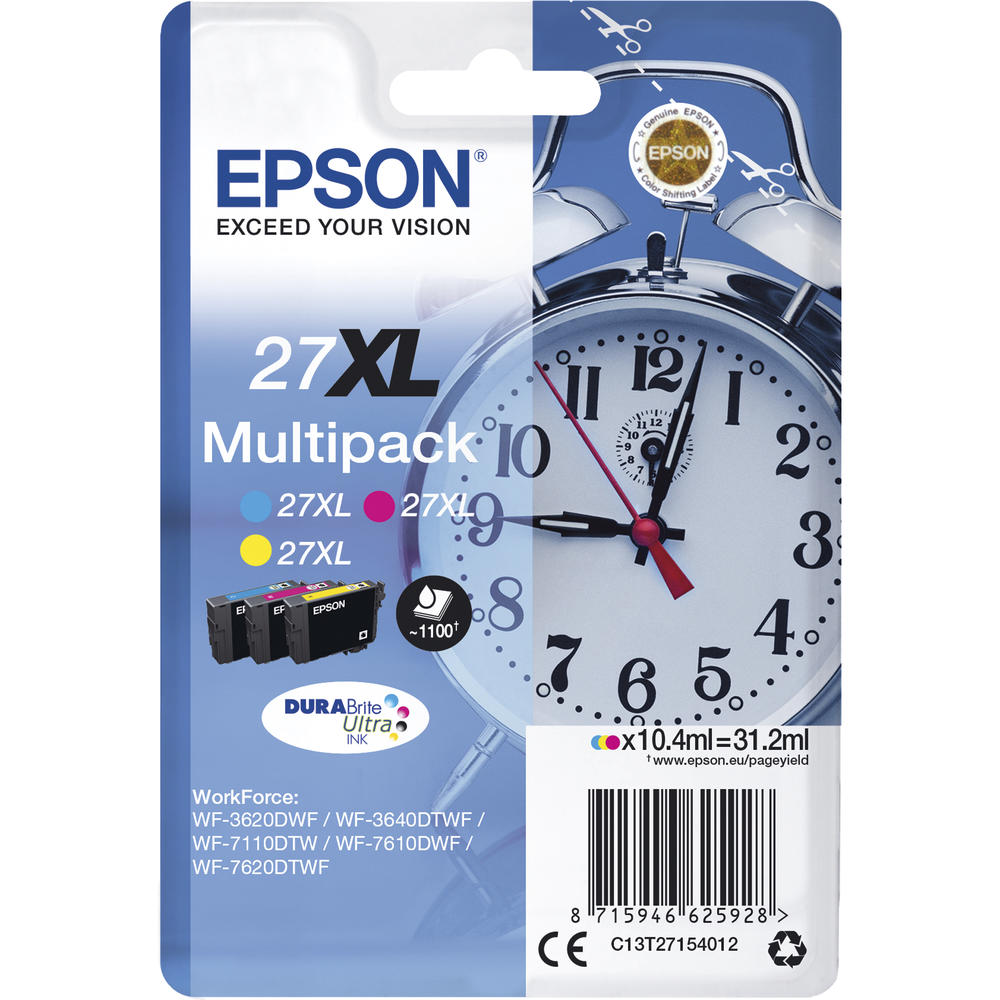 Epson Tintenpatrone C13T27154012 27XL c/m/y 3