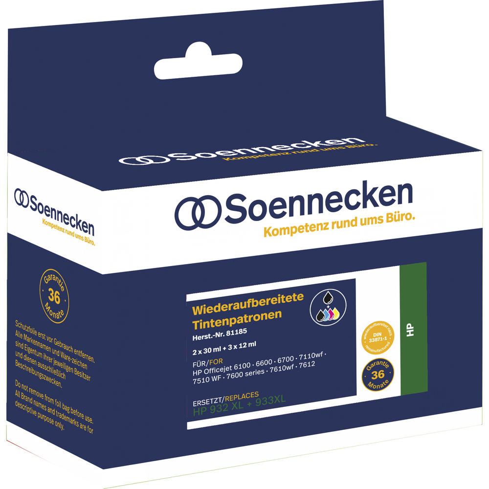 Soennecken Tintenpatrone 81185 wie HP 932XL/933XL