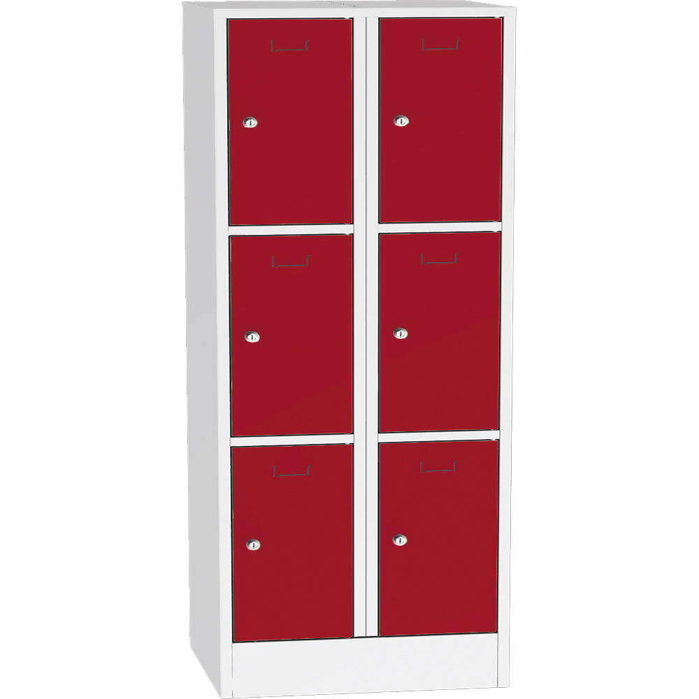 Schließfach-Stahlschrank SYSTEM SP1 COLOR | Feuerrot RAL 3000 | 400 | Zylinderschloss