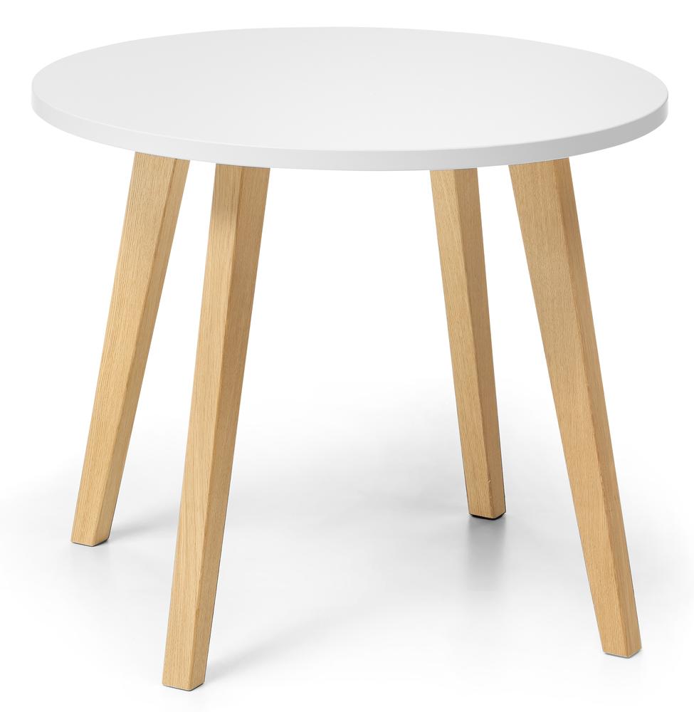 Beistelltisch OAK | Weiß | Rund