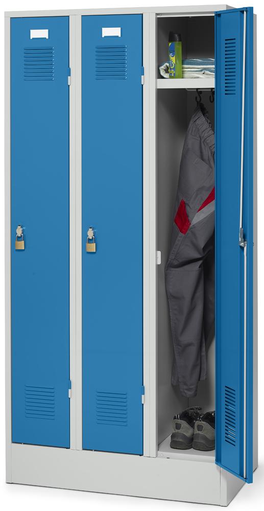 Garderoben-Stahlspind Delta PROTECT | Lichtblau RAL 5012 | 300 | Drehriegelverschluss