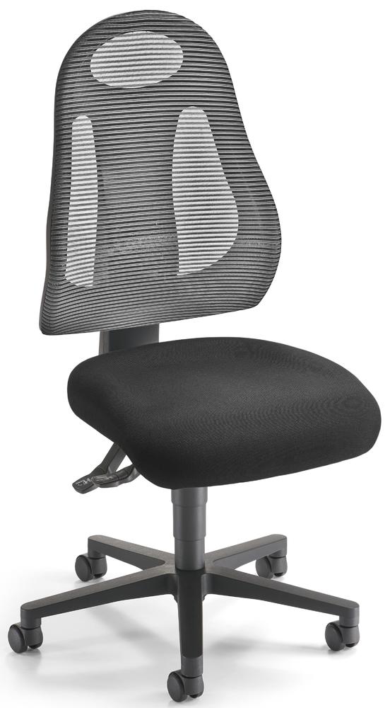 Bürostuhl VOLTERA ohne Armlehnen | Schwarz/Grau | Schwarz
