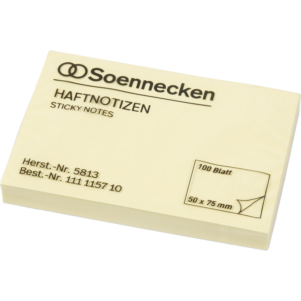 Soennecken Haftnotiz 5813 75x50mm 100Blatt gelb