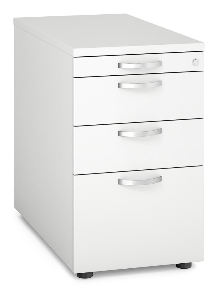 Standcontainer PROFI MODUL | Weiß | 800 | 1 + 2 Schübe + 1 Hängeregistratur