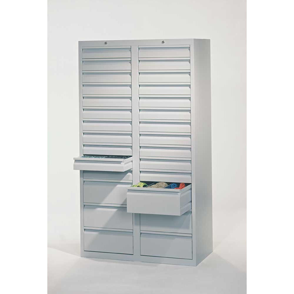 Schubladenschrank SB 200 | Lichtgrau RAL 7035 | 1000 | 28 Schübe