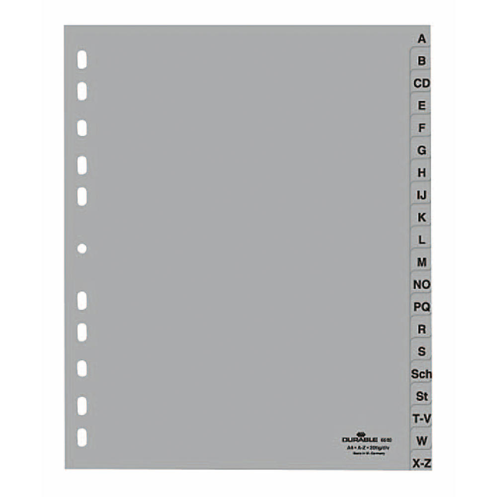 DURABLE Ordnerregister 652010 A-Z A4 geprägte