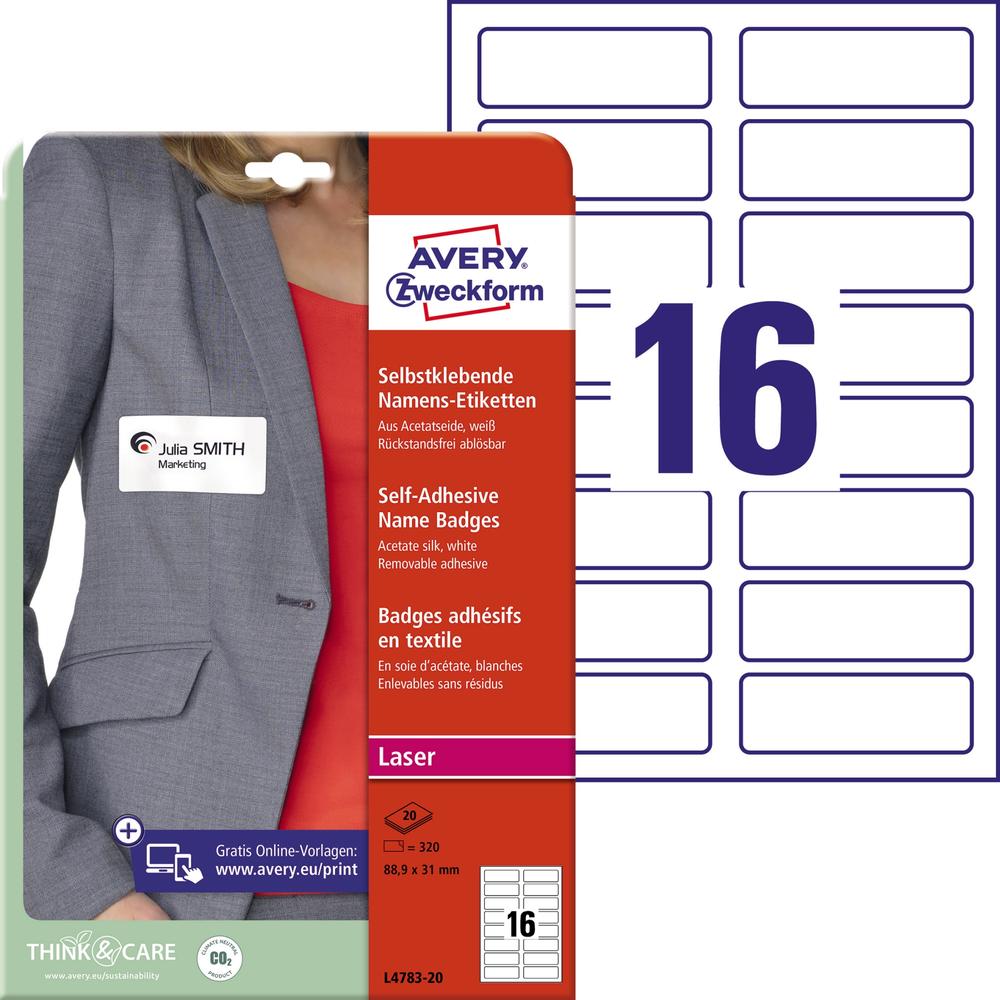 Avery Zweckform Namensetikett L4783-20 88,9x31mm
