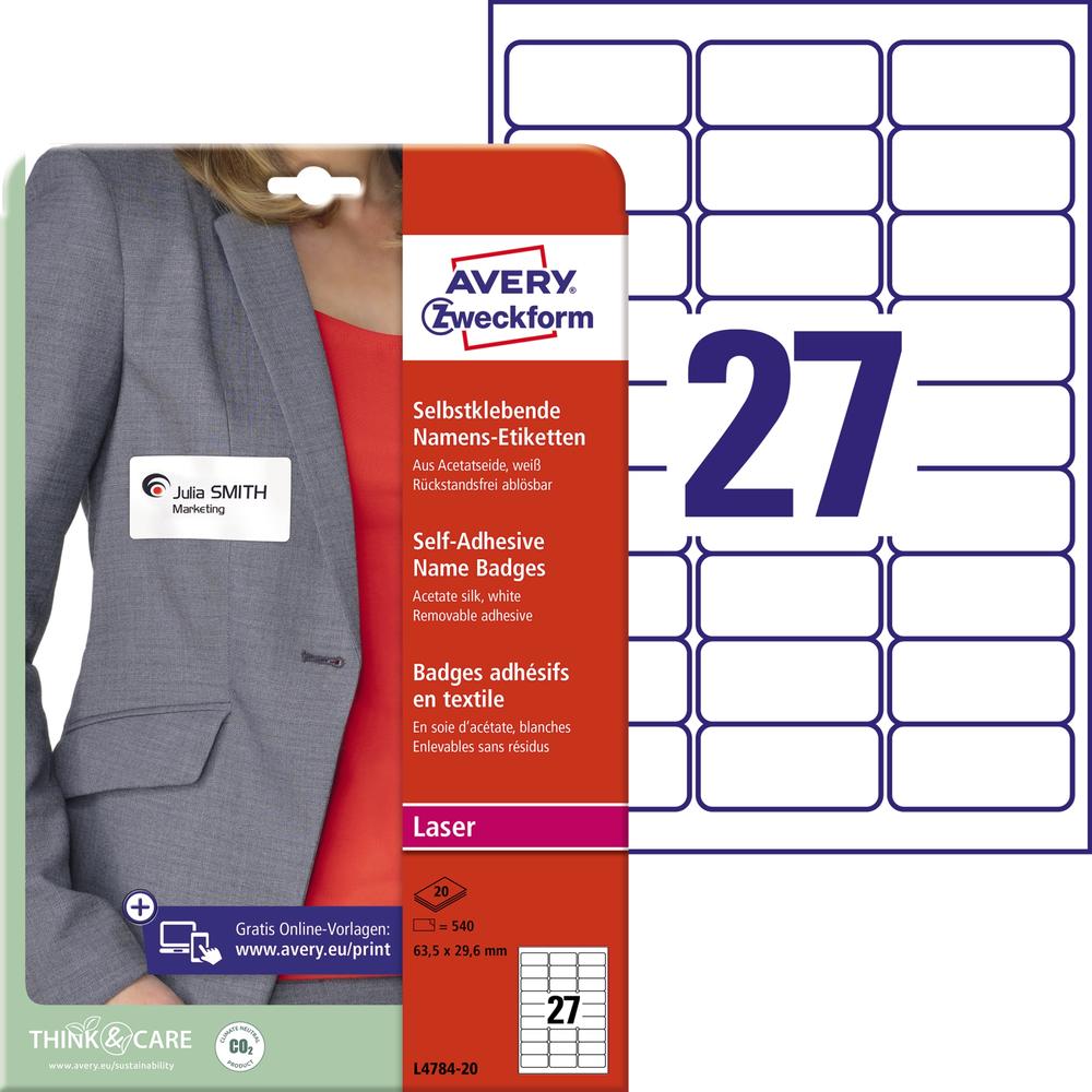 Avery Zweckform Namensetikett L4784-20 63,5x29,6mm