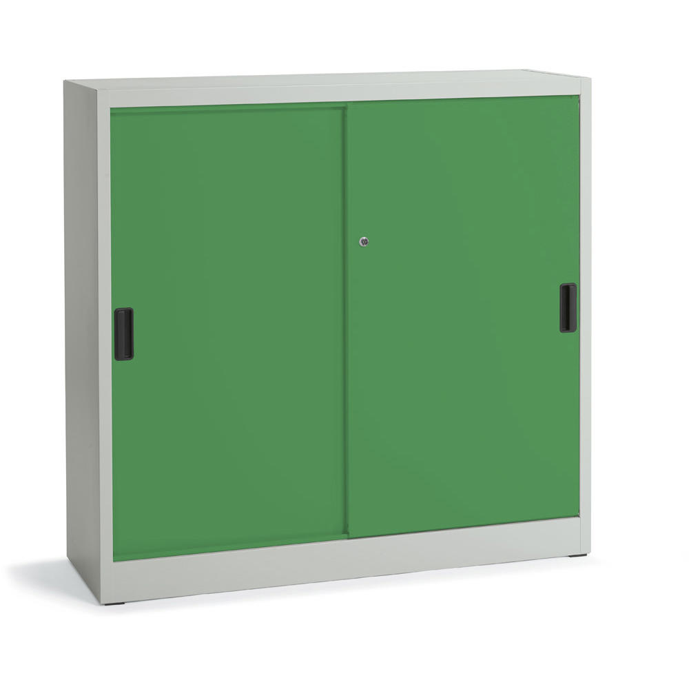 Werkstatt-Schiebetürenschrank DELTA | Verkehrsgrün RAL 6024 | 1200