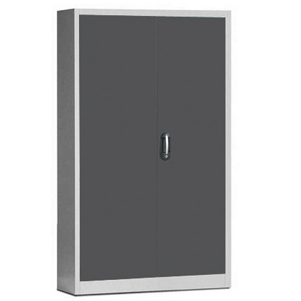 Flügeltüren-Stahlschrank ERGO LOCK 4 | Schwarzgrau RAL 7021 | 1200 | 500