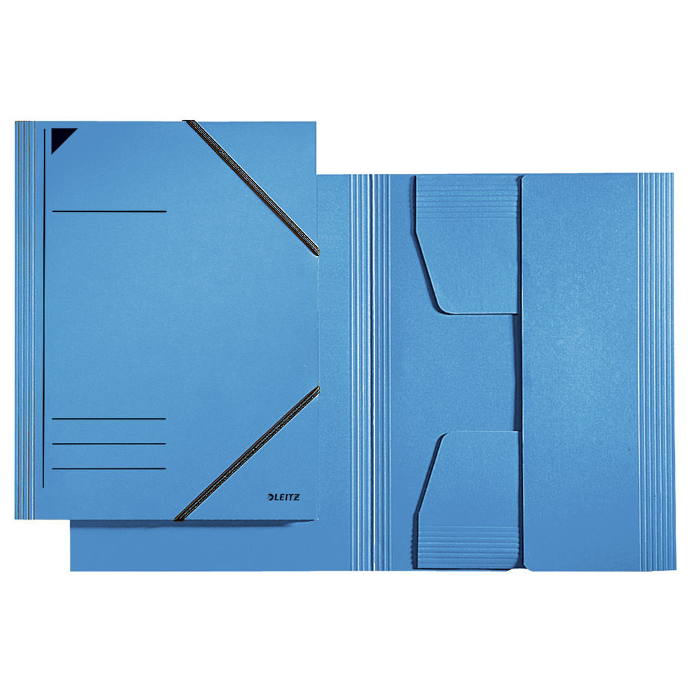 Leitz Eckspannermappe 39810035 DIN A4 Karton blau