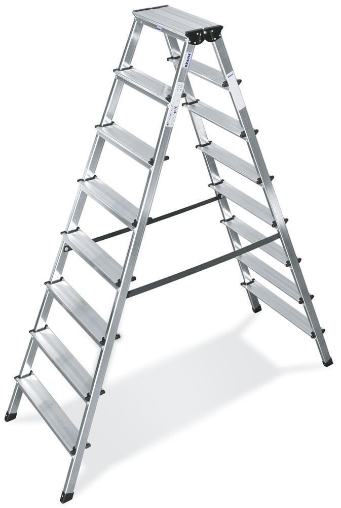 Aluminium Doppelstufenleiter | 2 x 8 Stufen