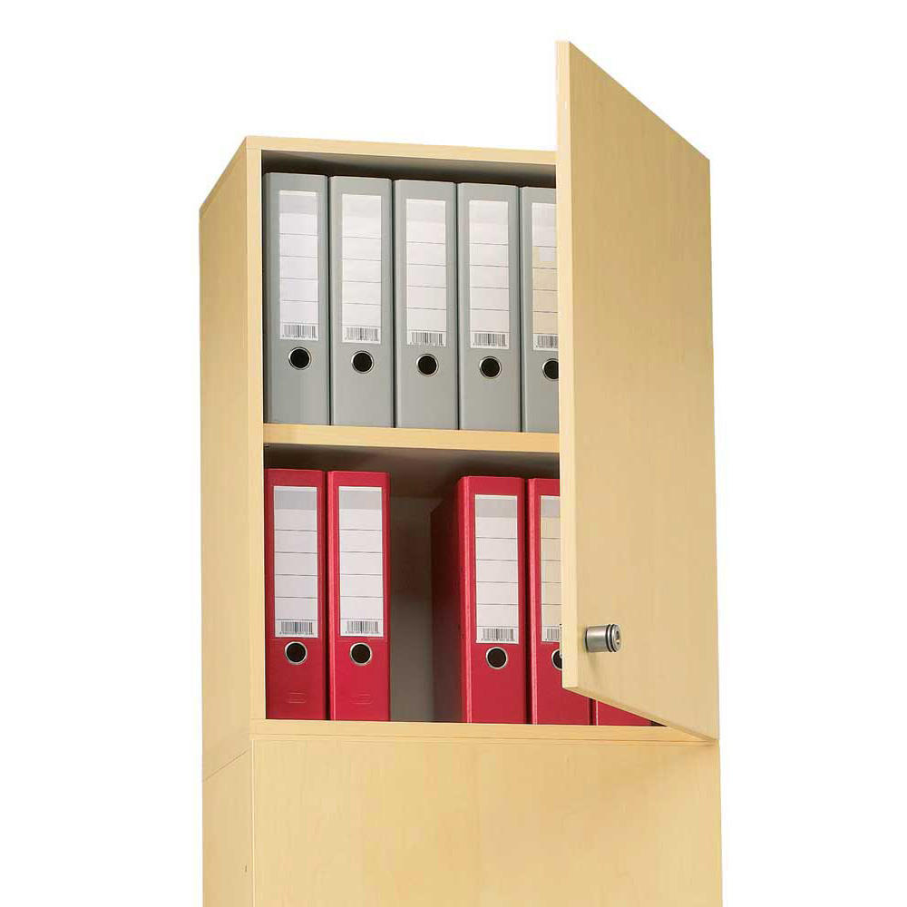 Aufsatz-Flügeltürenschrank PROFI MODUL Schrankwand | Buchedekor | 600 | Aufsatzelement, Anschlag rechts | 750 mm (2 OH)