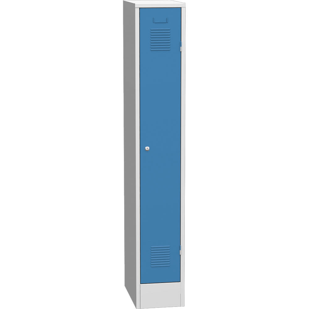 Garderoben-Stahlspind Delta PROTECT | Lichtblau RAL 5012 | 300 | Zylinderschloss