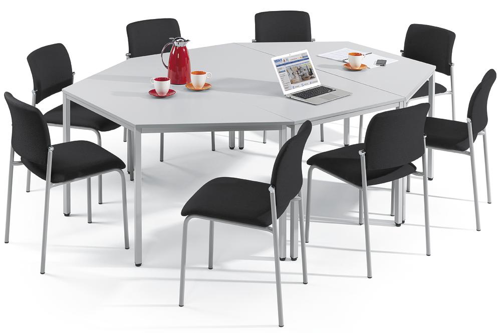 SET-ANGEBOT Konferenztische BASE-MODUL | Lichtgrau | Lichtgrau RAL 7035