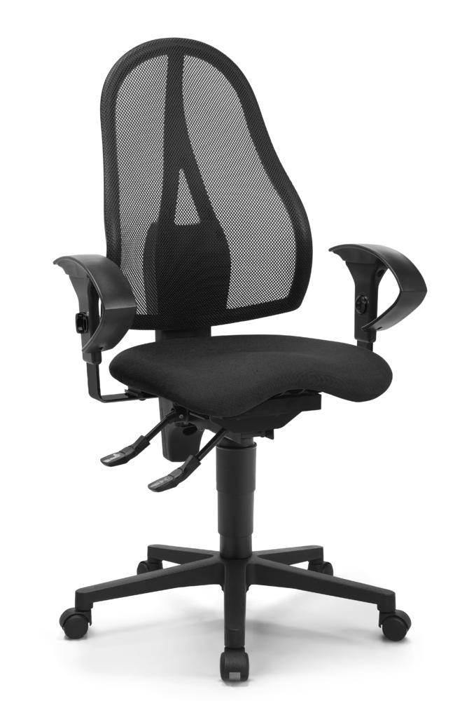 Bürostuhl SITNESS 40 NET mit Armlehnen | Schwarz/Anthrazit | Schwarz