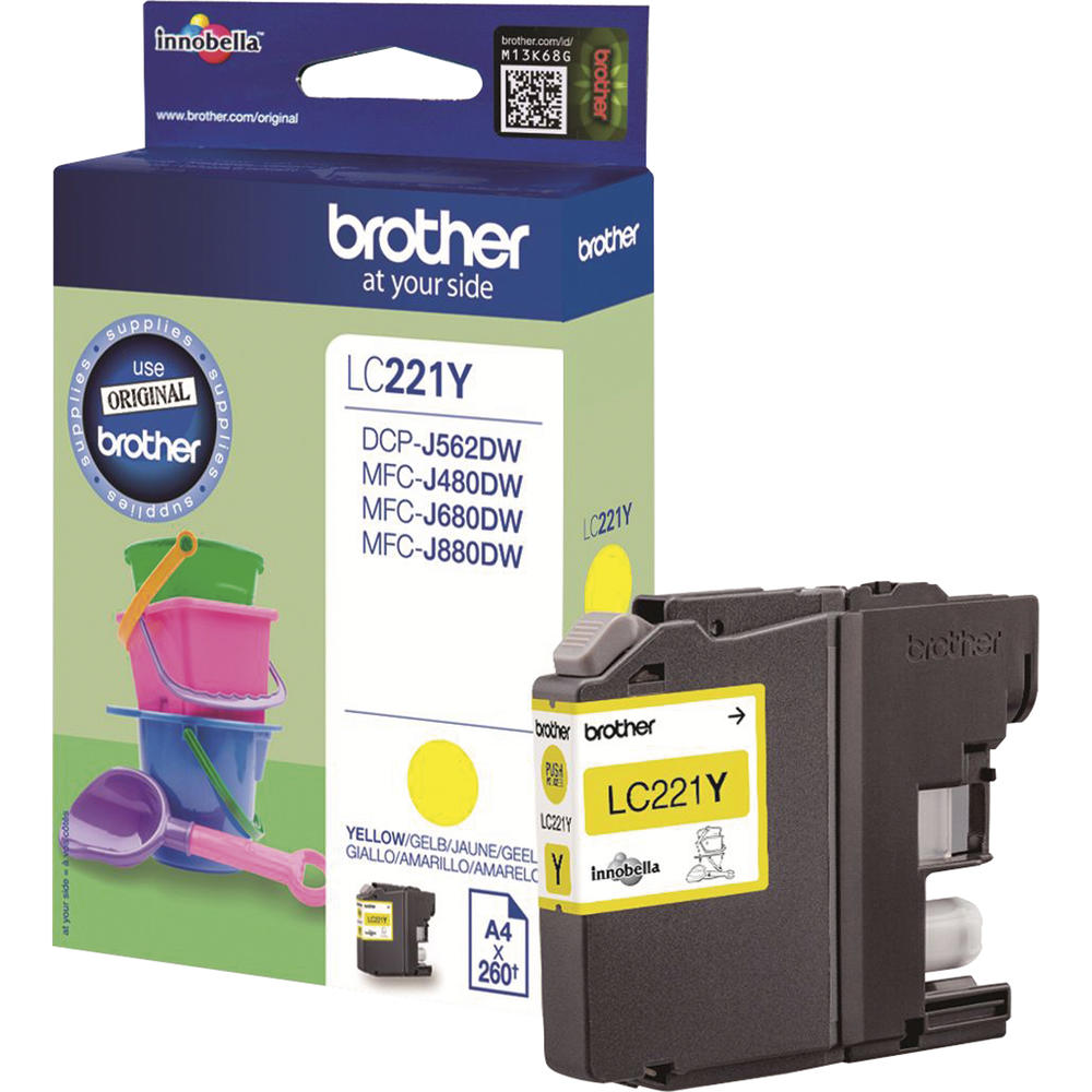Brother Tintenpatrone LC221Y 260Seiten gelb