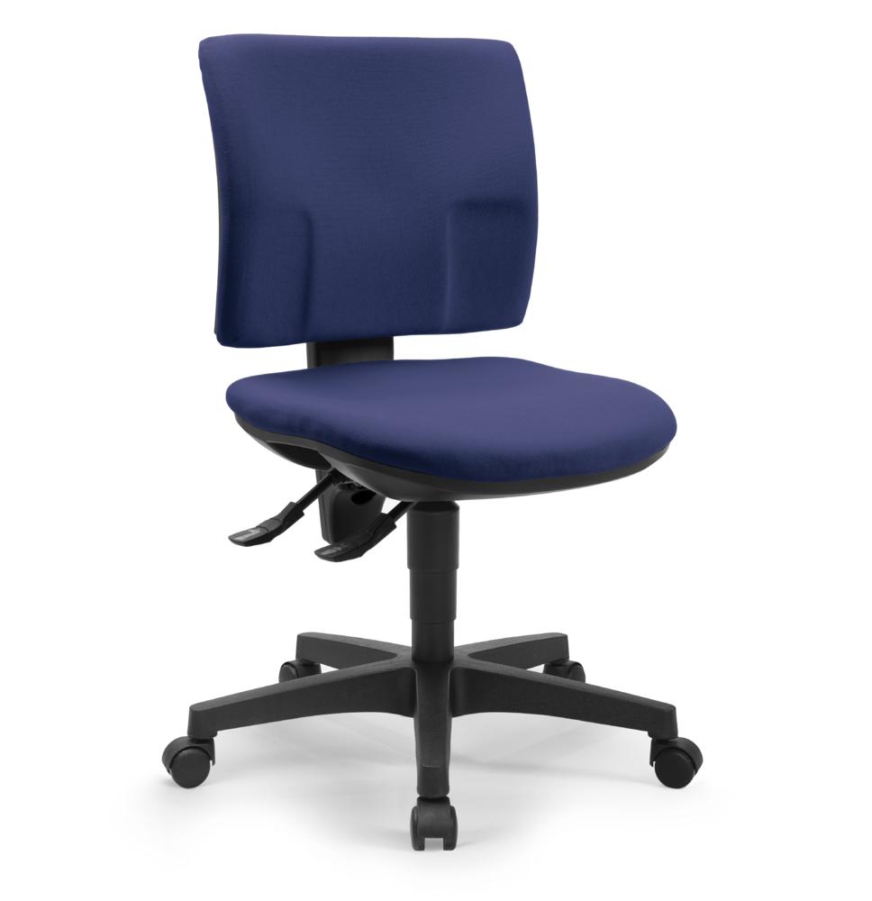 Bürostuhl COMFORT ACTIVE R | Blau | ohne Armlehnen (optional)