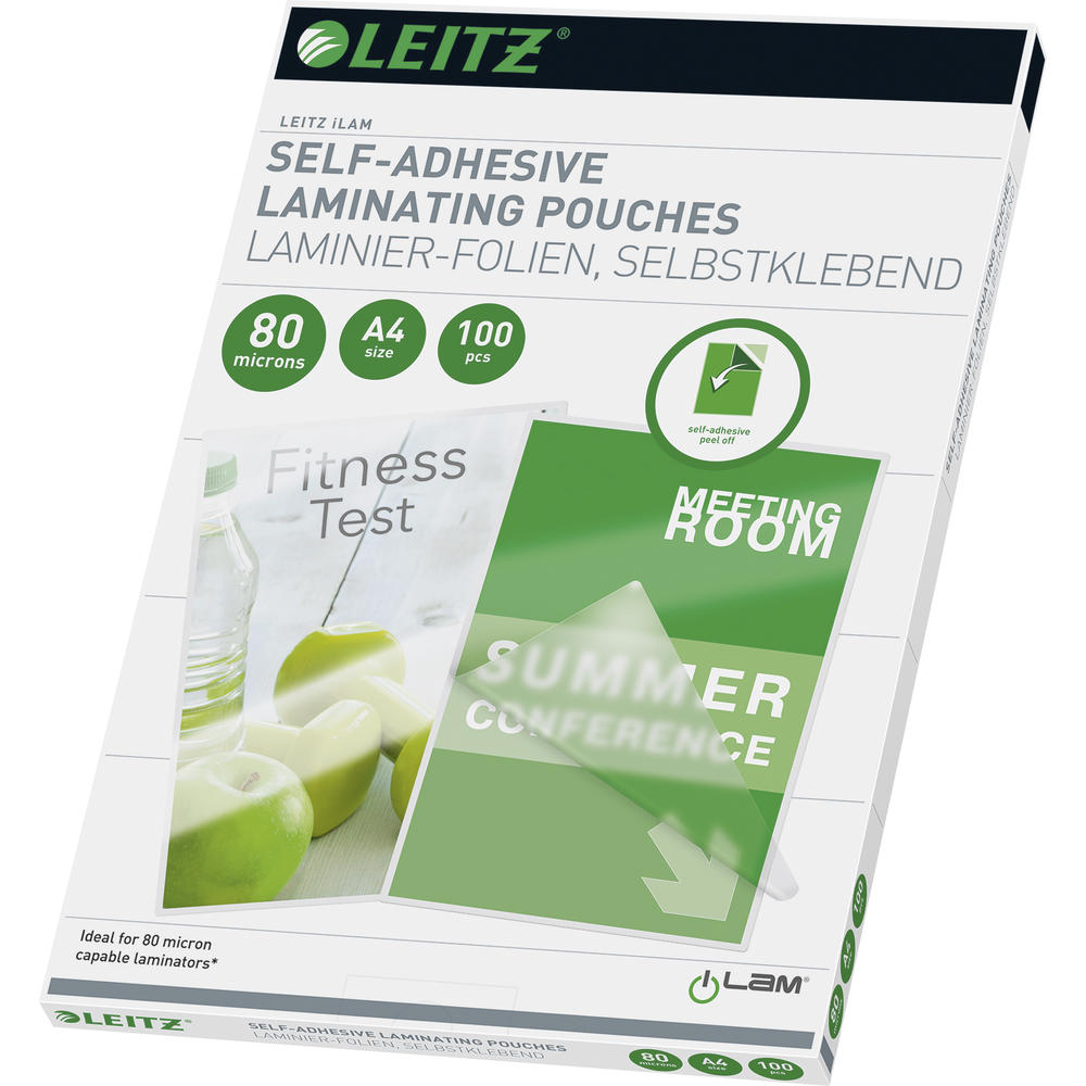 Leitz Laminierfolie 33872 DIN A4 sk 80mic matt 100